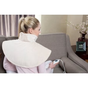 A heat pad for neck and shoulder pain